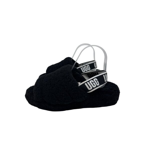 Ugg Womens Black Fluff Yeah Slide Slippers Size 8 - Picture 3 of 12